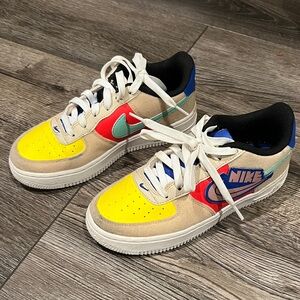Nike Kids Yellow and Red Sneakers